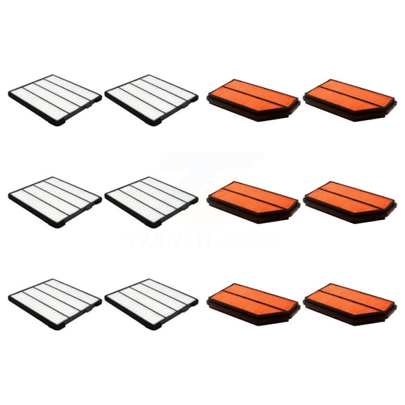 PUR 6x Air + 6x Cabin Filter (12 Total) Kit for Car Honda Pilot Acura MDX KFL-102999