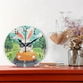 thumbnail image 5 of Cute Rabbit Drive Trees Round Wall Clock Silent Analog Battery Operated Gold Pointer Home Decor 9.84" Diameter, 5 of 11