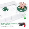 thumbnail image 2 of JORKING Seedling Trays Seed Starter Tray, 5-Pack 200 Cells Mini Propagator Plant Greenhouse Grow Kit with Humidity Vented Domes and Base for Seeds' Starting, Green, 2 of 7