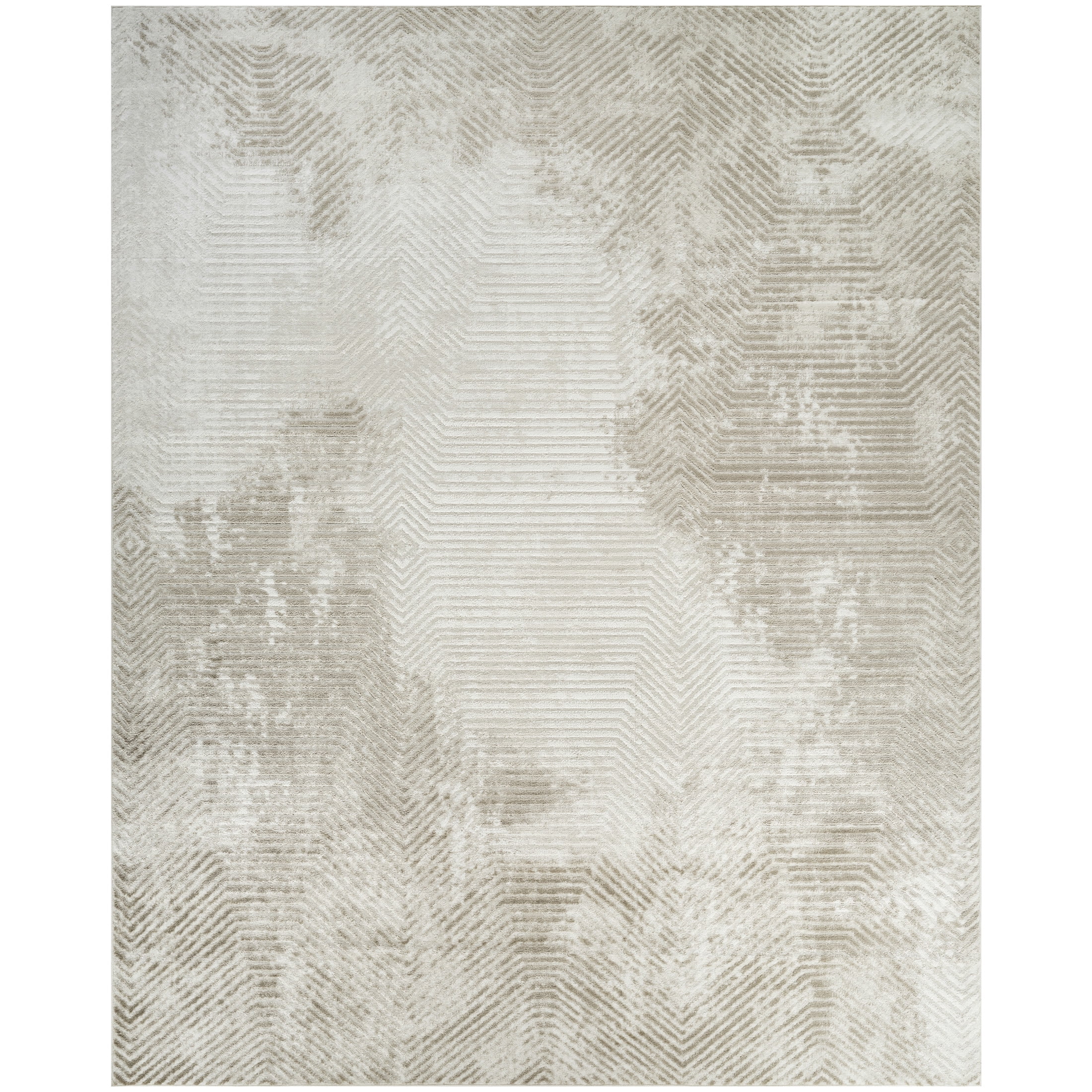 Nourison Dekor 7'10" x 9'10" Ivory Taupe Modern Indoor Rug