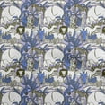 thumbnail image 1 of oneOone Rayon Medium Blue Fabric Kids Animal Sewing Craft Projects Fabric Prints By Yard 56 Inch Wide, 1 of 4
