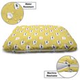 thumbnail image 3 of Animal Art Pet Bed, Cartoon Pattern Illustration of Sheep in Repetitive Pattern Art Print, Resistant Pad for Dogs and Cats Cushion with Removable Cover, 24" x 39", Mustard White Grey, by Ambesonne, 3 of 4