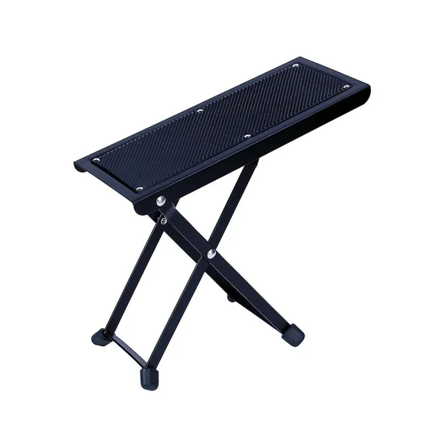 Reposapiés de guitarra, reposapiés de guitarra de altura ajustable/reposapiés plegable, pedal (1 pieza, negro)