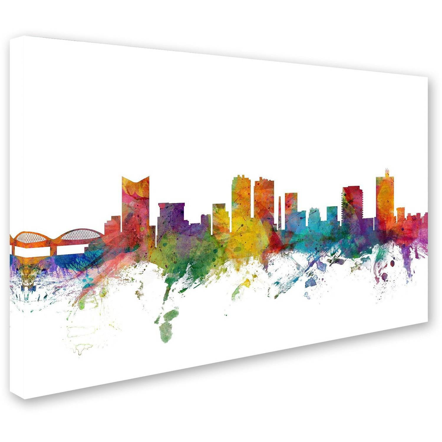 "Fort Worth Texas Skyline" Canvas Art by Michael Tompsett
