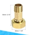 thumbnail image 3 of Uxcell G3/4 Female x G1/2 Male Thread 54mm Brass Pipe Fitting Hex Coupling, 3 of 5