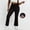 Black, variant on Tqcoqu Faux Flare Jeans for Women High Waisted Tummy Control Stretch Wide Leg Pants Elastic Waist Faux Denim Trousers with Decorative Pockets,Blue,Women's S-XXL