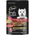 thumbnail image 2 of Cesar Simply Crafted Beef, Chicken, Purple Potatoes, Peas & Carrots Wet Complement, 8.82 Oz Pouch, 2 of 3