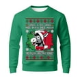 thumbnail image 4 of DHFJKG Mens Christmas Sweatshirt Funny Donkey Printed Pullover Long Sleeve Crewneck Xmas Festive Party Top Comfort Jumper Tops, 4 of 4