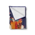 thumbnail image 2 of Scandinavian Soft Flannel Fleece Throw Blanket, Christmas with Present Carrying Goat Traditional Character, Cozy Plush for Indoor and Outdoor Use, 70" x 90", Multicolor, by Ambesonne, 2 of 6