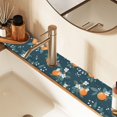 thumbnail image 2 of Yayeee Faucet Mat for Kitchen Sink 14.7" Diatomite Long Splash Guard Pad, Blue Oranges, 2 of 7