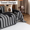 thumbnail image 3 of Jessy Home Sofa Covers Couch Cover Sofa Slipcover for Most Shape Sofas Multi-Function Furniture Cover for Pets Cats Dogs Home Decor 71"x 134"Black, 3 of 9