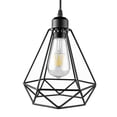 thumbnail image 1 of Industrial Vintage Diamond Cage Lámpara Colgante Aplique Lámpara Colgante Lámpara E27 Socket Ac 85-240V (Sin Bombilla Incluida) Methold HA021725-00, 1 of 7