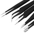 thumbnail image 3 of 9 pcs Anti-static Tweezers Precision ESD Tweezers Maintenance Tools Kit, for Electronics Repair, black, 3 of 5