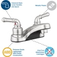 thumbnail image 4 of Pacific Bay Lynden Bathroom Sink Faucet Metal-Plated ABS Water Faucet, Brushed Satin Nickel, 4 of 10
