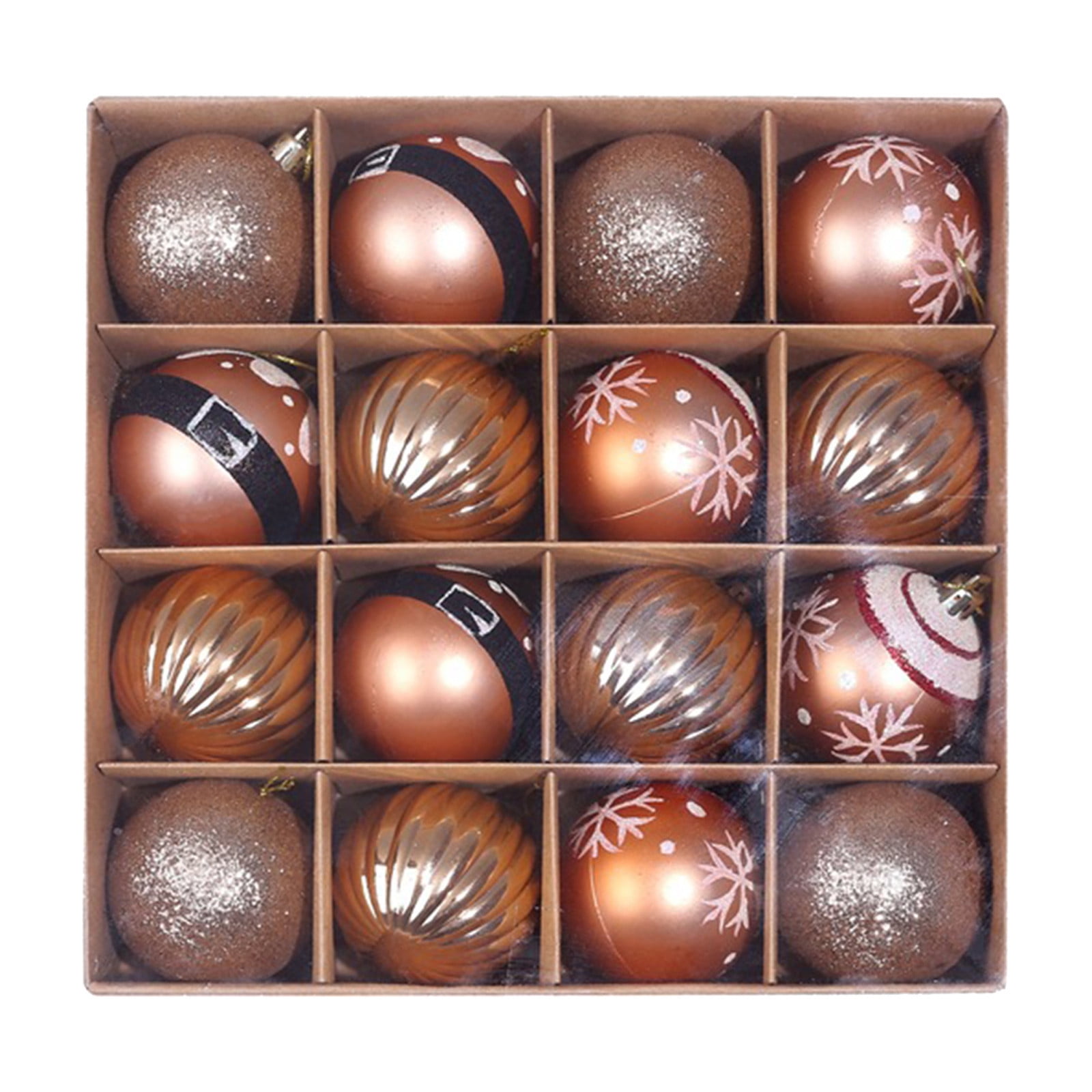 16PCS Christmas Ornaments Christmas Balls Baubles Party Xmas Tree Decorations Hanging Ornament Decor for Xmas Tree Craft Gifts for Home Holiday Wedding Party Decorations