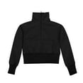 thumbnail image 4 of Giftesty Girls Big Kids Fall Winter Warm Solid Color Stand Collar Zipper Double Pocketed Long Sleeve Athletic Sweatshirt Pullover for Daily Wear School Outings, 4 of 9