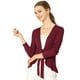 thumbnail image 1 of Cardigan Dobladillo Rizado RebeDe Punto Frente De CorbaPaMujeres borgoL, 1 of 6