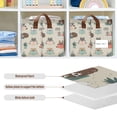 thumbnail image 4 of Yayeee Foldable Storage Basket for Shelves Set of 2 Waterproof Cloth Bins with Handles, Cartoon Dog Reading Pattern, 4 of 7