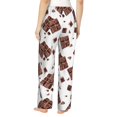 thumbnail image 3 of Pajama Pants Women, Chocolate Print No.J98 Sweatpants Soft Sleep Lounge Pants, Casual PJ Bottoms Pants with Pockets, 3 of 5