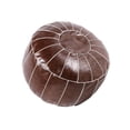 thumbnail image 1 of Handmade Boho Moroccan Pouf Cover Unfilled Coffee, 1 of 9