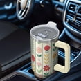 thumbnail image 6 of OBREWU Pioneer Flower Tumbler with Handle and Lid,40oz Pioneer Flower Double Wall Vacuum Insulated Tumbler,Pioneer Flower Cups Gift for Women and Men, 6 of 7