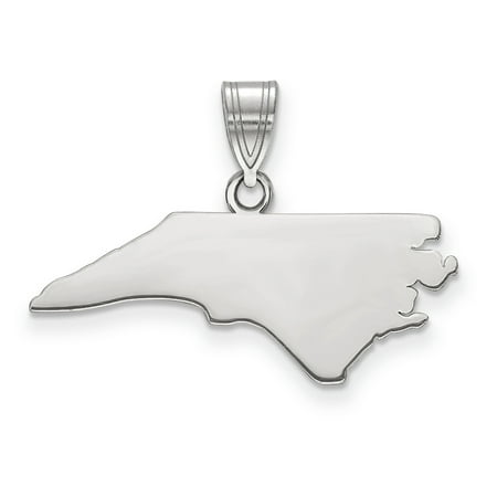 ICE CARATS 925 Sterling Silver Nc State Pendant Charm Necklace Bail Only Travel Transportation Fine Jewelry Ideal Gifts For Women Gift Set From Heart