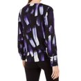 thumbnail image 2 of Alfani Women's Printed Surplice Top Purple Size Small, 2 of 3