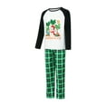 thumbnail image 3 of Family Matching Christmas Vacation Pajamas, SnowmanTree Print Long Sleeved Tops+Plaid Trousers Sleepwear Outfits, 3 of 10