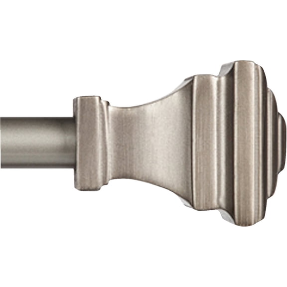 Kenney Fast Fit Curtain Rod - Oil Rubbed Finish - 66 In, Gray — Residential Use, Standard Application