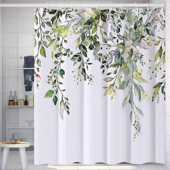 Waterproof Anti-Mould Machine Washable Shower Curtain 180x200cm, Weighted Hem