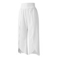 thumbnail image 3 of Gibobby pantalones de mujer Pantalones de yoga sueltos de cintura alta con cintura elástica para mujer Pantalones largos casuales (Blanco, M), 3 of 5