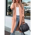 thumbnail image 4 of Women'S Open Front Knited Loose Cardigan Casual Long Sleeve Draped Knit Pockets Long Jackets Sweater Pink S, 4 of 7