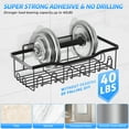 thumbnail image 7 of GPED Shower Caddy, 5-Pack Adhesive Shower Shelves with 28 Hooks, 2 Soap Dishes & Tootbrush Shelf, Rustproof Stainless Steel Bath Organizers w/ Large Capacity, No Drilling Shelves for Bathroom Storage, 7 of 7