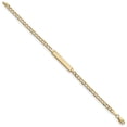 thumbnail image 2 of 14k Yellow Gold Cuban Link Name Bar Identification Id Bracelet, 2 of 7