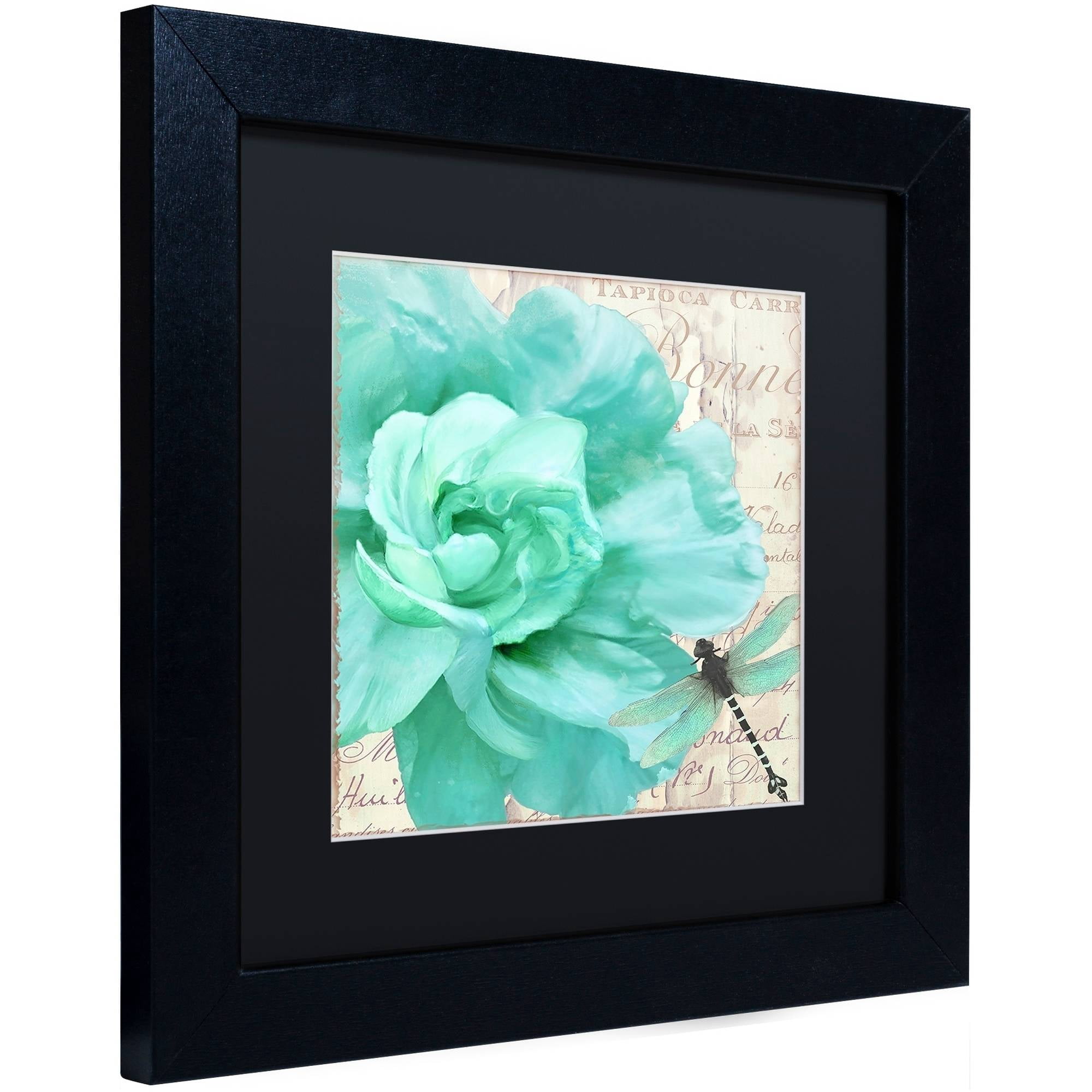 Trademark Fine Art "Petals Impasto III" Canvas Art by Color Bakery Black Matte, Black Frame