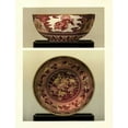 thumbnail image 2 of Unknown 19x24 Gold Ornate Wood Framed with Double Matting Museum Art Print Titled - Oriental Bowl and Plate I, 2 of 4