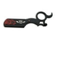 thumbnail image 2 of Barber Straight Edge Finger Insert Handle Shaving Razor Black Red Finger Razor, 2 of 2