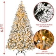 thumbnail image 5 of SUGIFT 6.5ft Premium Christmas Tree, Snow Flocked Pine 1000 Branches with 250 Warm White Lights, 5 of 7