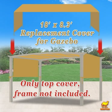 SUNNY 18' x 8.2' Universal Replacement Canopy for Pergola Structure (Tan)