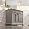thumbnail image 6 of Eviva Elite Princeton 36" Grey Solid Wood Bathroom Vanity Set with Double OG White Carrera Marble Top, 6 of 8
