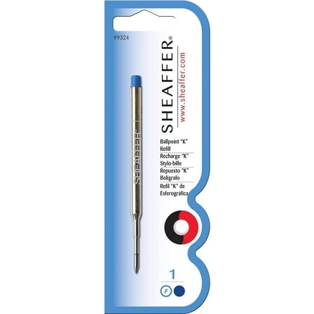 Sheaffer Ballpoint Refill "K" Style - Blue Fine - Blister Card