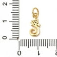 thumbnail image 3 of 50 pc Brass Micro Pave Clear Cubic Zirconia Charms Sea Horse Charms Rack Plating Lead Free & Cadmium Free Real 18K Gold Plated 12.5x6x2mm, 3 of 3