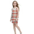 thumbnail image 3 of Cute Summer Dresses for Teen Girls Size 5-14 Spaghetti Strap Sundresses with Pockets Kids Trendy Plaid Printed Vacation Short Mini Dress, 3 of 5