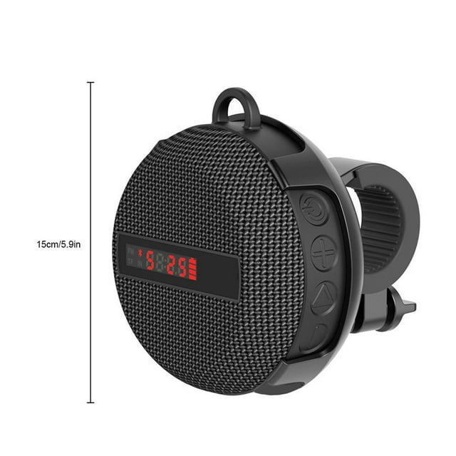 Wireless Speaker 5.0 Bicycle Waterproof Portable Dustproof Time and Speed Display Stereo Sounds Audio Loudspeaker Time and Speed Display Outdoor Music