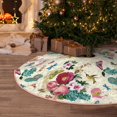 thumbnail image 5 of Sikiie Bird Butterfly Rose Nativity Christmas Tree Skirt, Jesus Christian Winter Holiday Tree Mat Decoration(30-48IN), 5 of 6