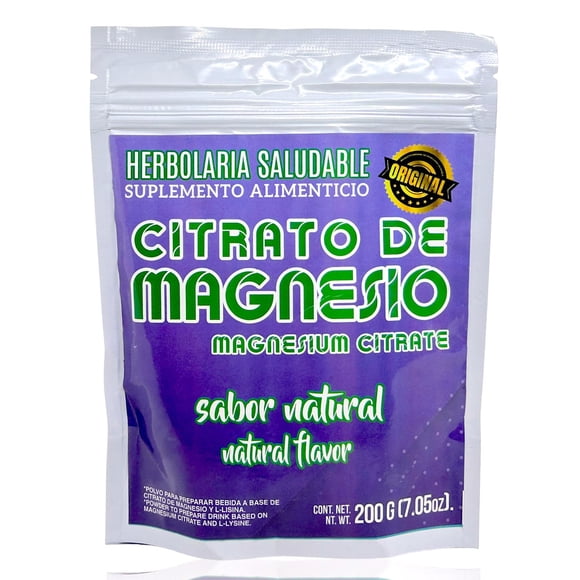 Citrato de Magnesio Natural 200 g Herbolaria Saludable