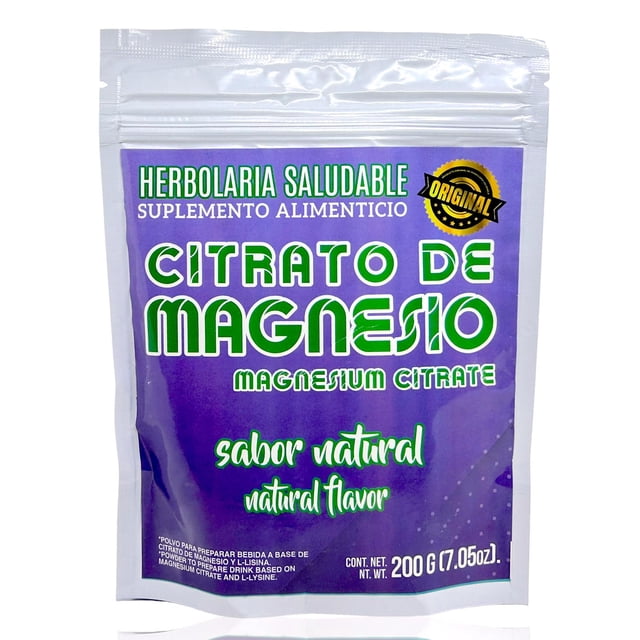 Citrato de Magnesio Natural 200 g Herbolaria Saludable
