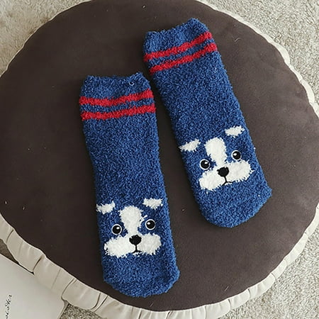 

UDAXB Socks Adult Print Puppy Plush Middle Tude Socks Home Stockings