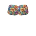 thumbnail image 5 of Binienty Colorful Floral Car Windshield Sun Shade Front Windshield Shade for Sun 2-Piece Foldable Car Windshield Sun Shade Automotive Front Window Sunshade Protector, 5 of 6