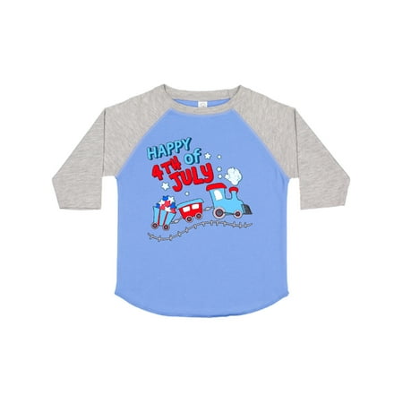 

Inktastic Happy Fourth of July Train Gift Toddler Boy or Toddler Girl T-Shirt